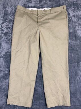 Dickies 874 Original Fit Khaki Work Pants 48x30 Cotton Blend